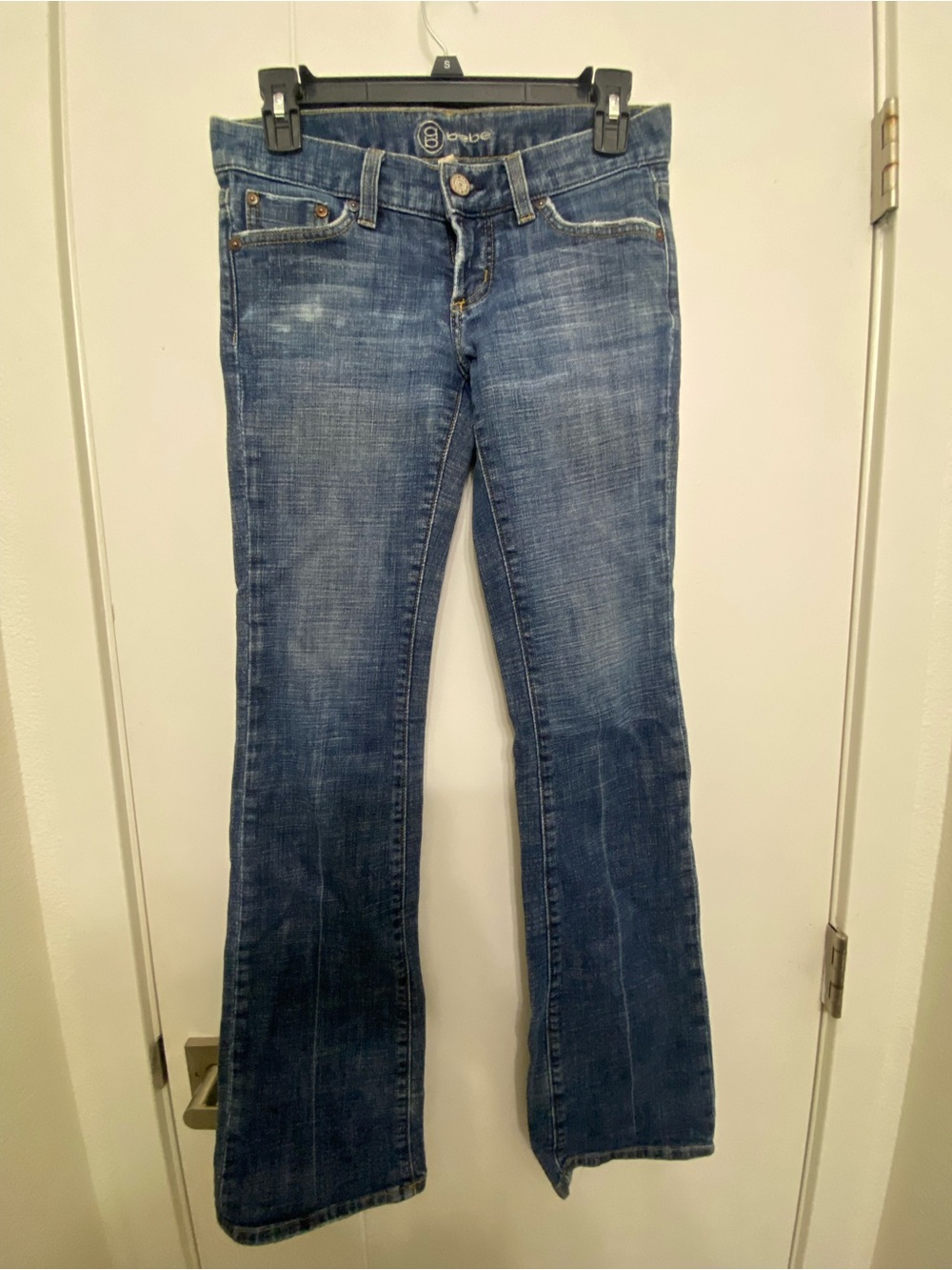 bebe Medium Blue Flare Jeans